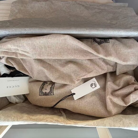 Gucci GG Slide Sandal Interlocking G Beige Ebony - Picture 4 of 5